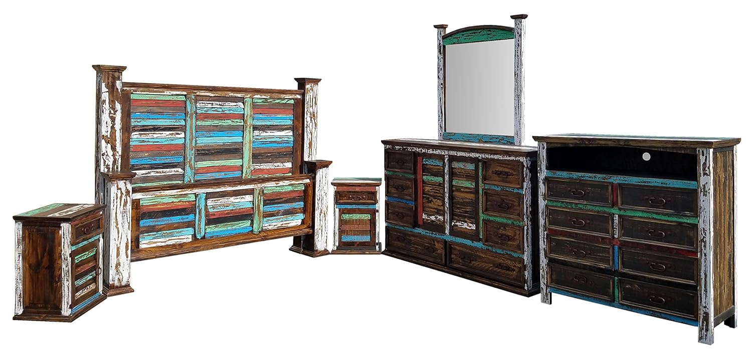 Amazon Com Hi End Multicolor Tall Cabana Style Distressed