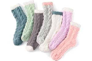 FAUSON Fuzzy Socks for Women - Fuzzy Socks with Grip, Cozy Socks Slipper Socks for Women, Womens Fuzzy Socks Soft