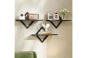 CHOEZON Floating Shelves for Wall, Set of 3 Wall Mounted Storage and Display Shelf for Living Room, Bedroom, Kitchen, Bathroo