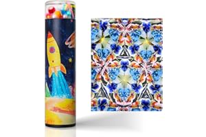 Morlenscope Rocket Kaleidoscope for Kids-Aluminium Tube Prisms Handmade Collidescope,Crystal Clear View,5.5 inch,Birthday Party,Mini Kaleidoscope Kit,School Classroom Prizes