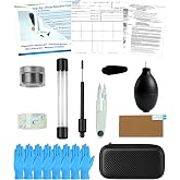 TillBio Latent Fingerprint Kit, 13 Piece Magnetic Dusting Set, Ages 14+ | Fingerprint dusting kit with magnetic brush, lifting tape, FD-258 cards for forensic training and crime scene investigation