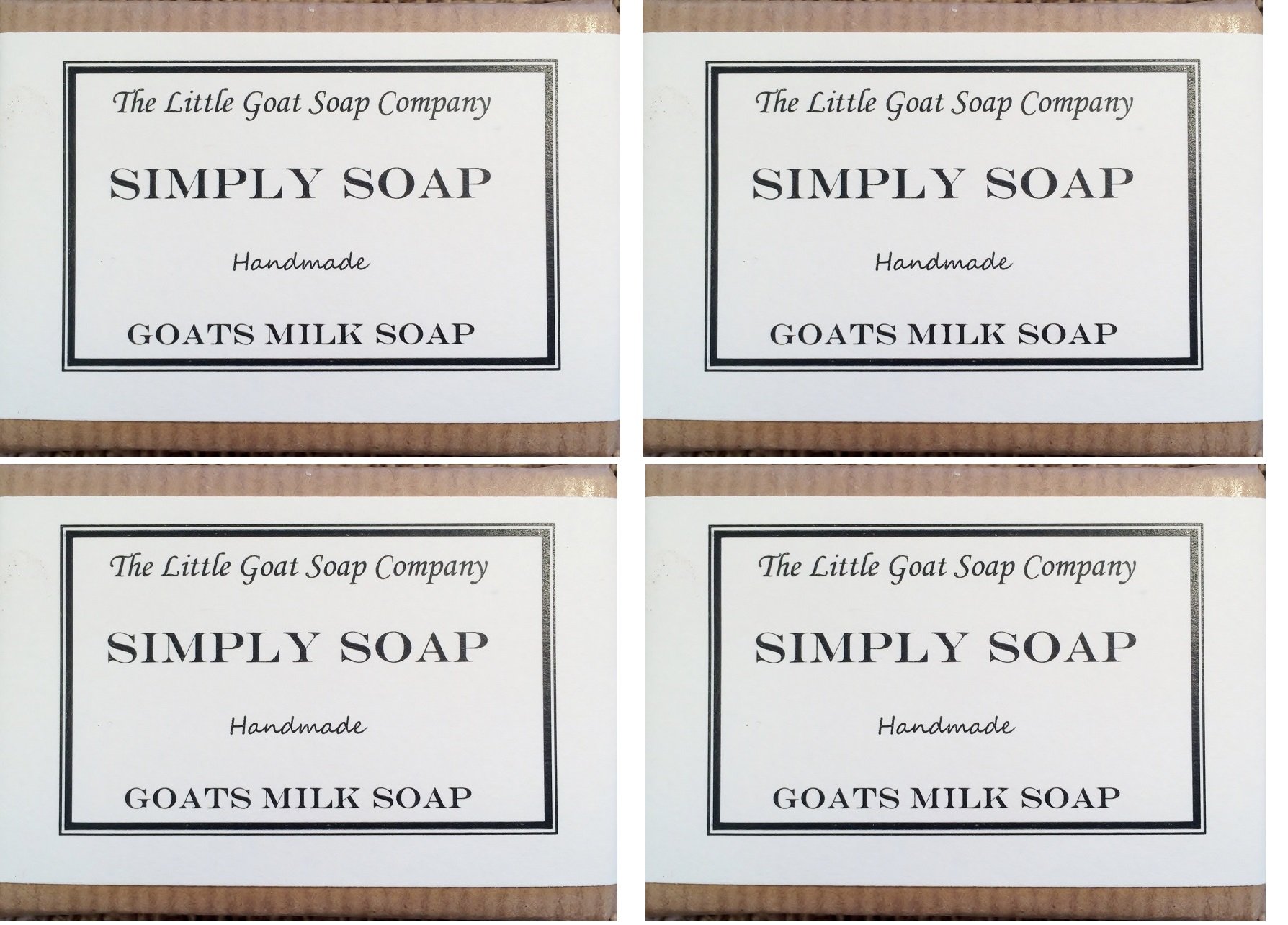 4 x Simply Goats Milk Soap. Unscented 100g. Sensitive Skin. Eczema, Psoriasis, Dermatitis. Dry Skin