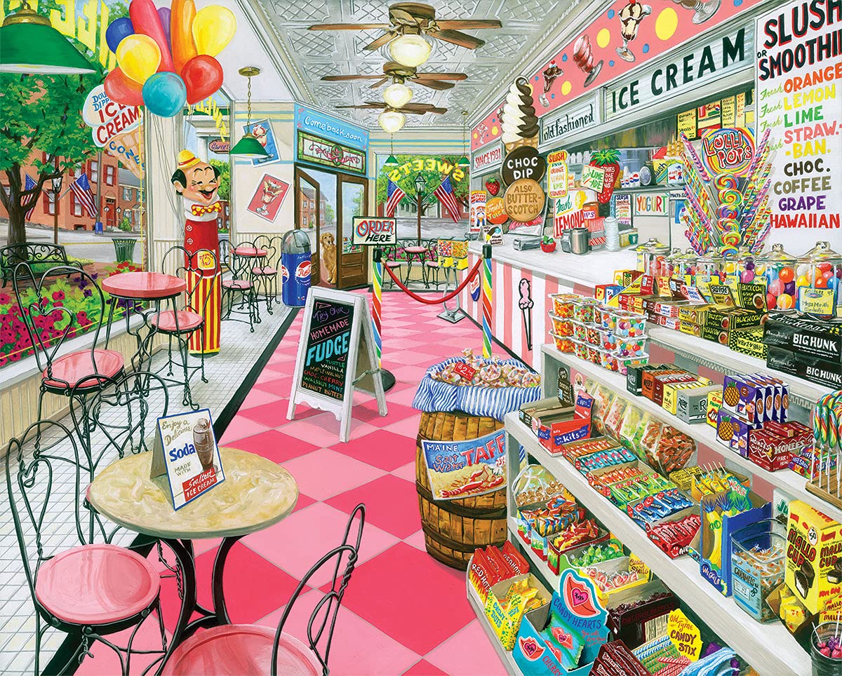 White Mountain Puzzles Ice Cream Parlor 1000 Piece Puzzle, 1 EA