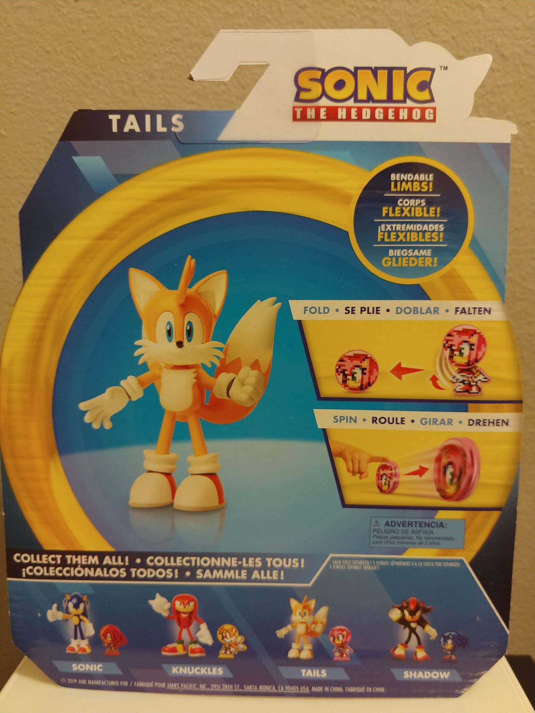 Sonic The Hedgehog 4-Inch Tails Collectible Toy Action Figure