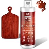 Water Based Wood Stain - Red Cherry | Wood Varnish for Indoor ＆ Outdoor Furniture, Wardrobe, Cabinets, Doors, Low Odor ＆ Non-Toxic, Fast Drying, Multiple Classical Finishes - 8.5fl.oz / 250ml