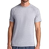 Gaiam Mens Everyday Basic Raglan Top, Standard Fit, Stretch Midweight Jersey Material