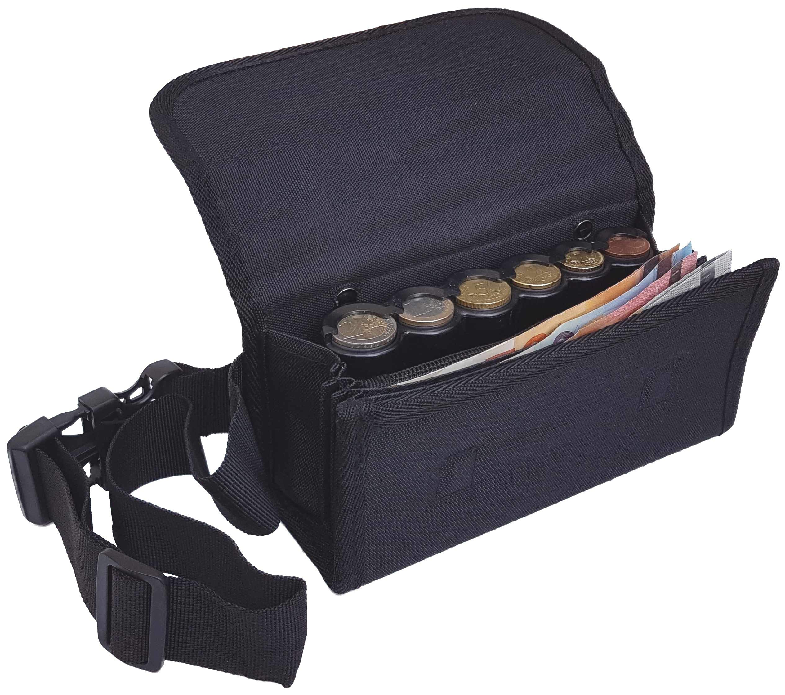 CLAIRE-FONCET Waitress, Waitress, Waitress, Polyester Canvas Fabric, 1 Internal Zip Pocket, Magnetic Closure, Ideal for Traders, 6-Piece Coin Holder