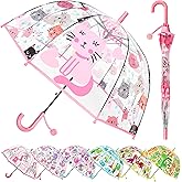 Kids Umbrella Clear Bubble Umbrellas for Rain,Safety Dome Windproof Umbrella for Kid Girls and Boys