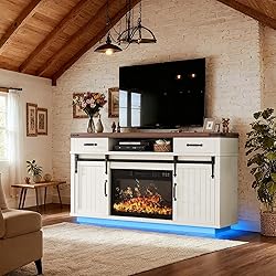 59'' Fireplace TV Stand with 3D Flame Electric