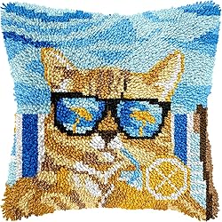 veirousa Orange Cat Latch Hook Kits for