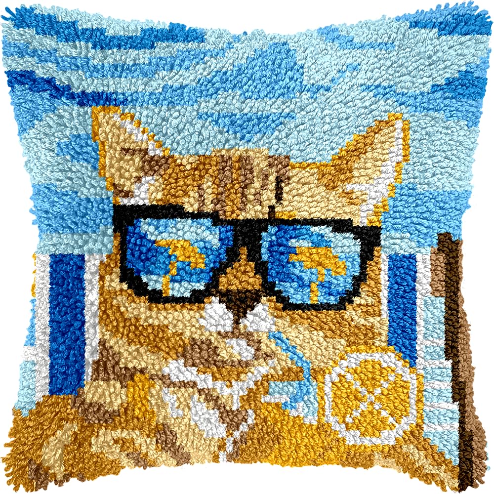 veirousa Orange Cat Latch Hook Kits for