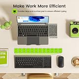 Seenda WGJP-031B Wireless Keyboard Mouse Set Ultra-Thin Aluminum Black Space view 5