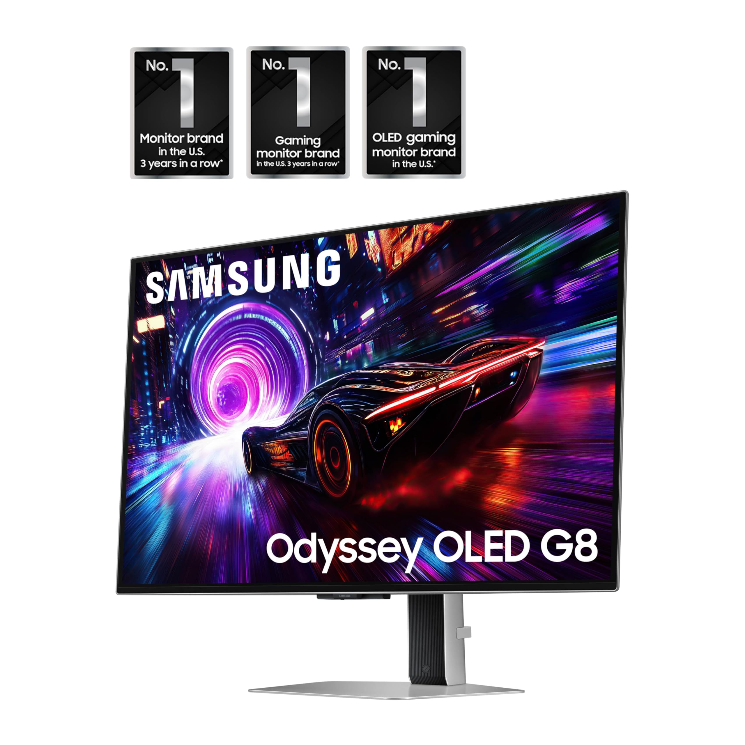 SAMSUNG 32” Odyssey QD-OLED G8 (G81SF), 4K, 240Hz, Gaming Monitor, 0.03ms Response Time, DisplayHDR True Black 400, AMD FreeSync™ Premium Pro, G-Sync Compatibile, 3 Yr Warranty, LS32FG810SNXZA, 2025