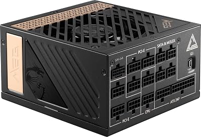 MSI MEG Ai1300P PCIE5 Power Supply 1300W 80 Plus Platinum UK Plug