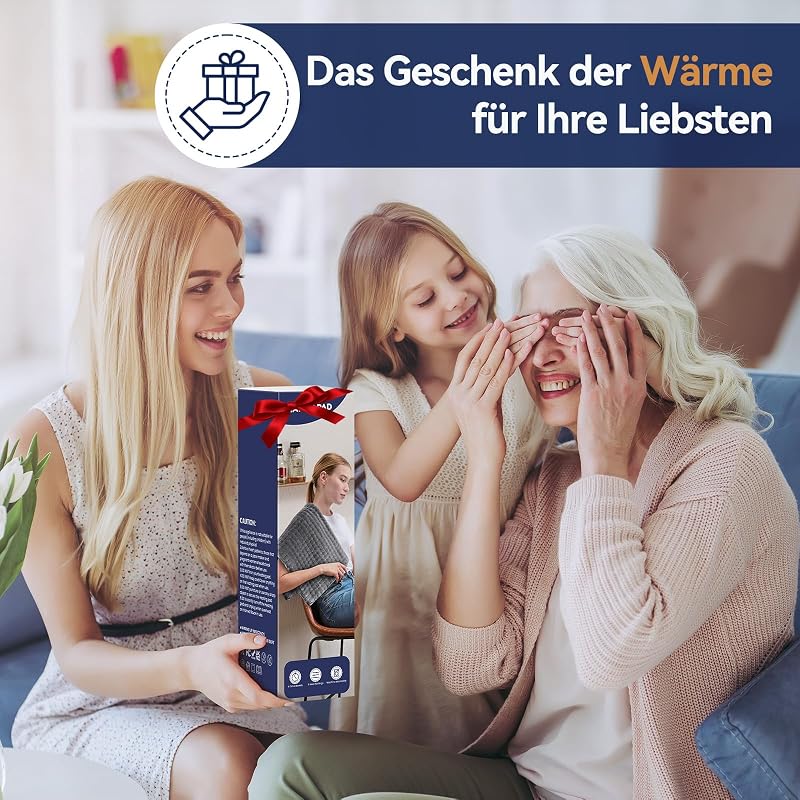 Heizkissen Größe XL- Extra Dick,Weicher Flanell [Dunkelgrau]