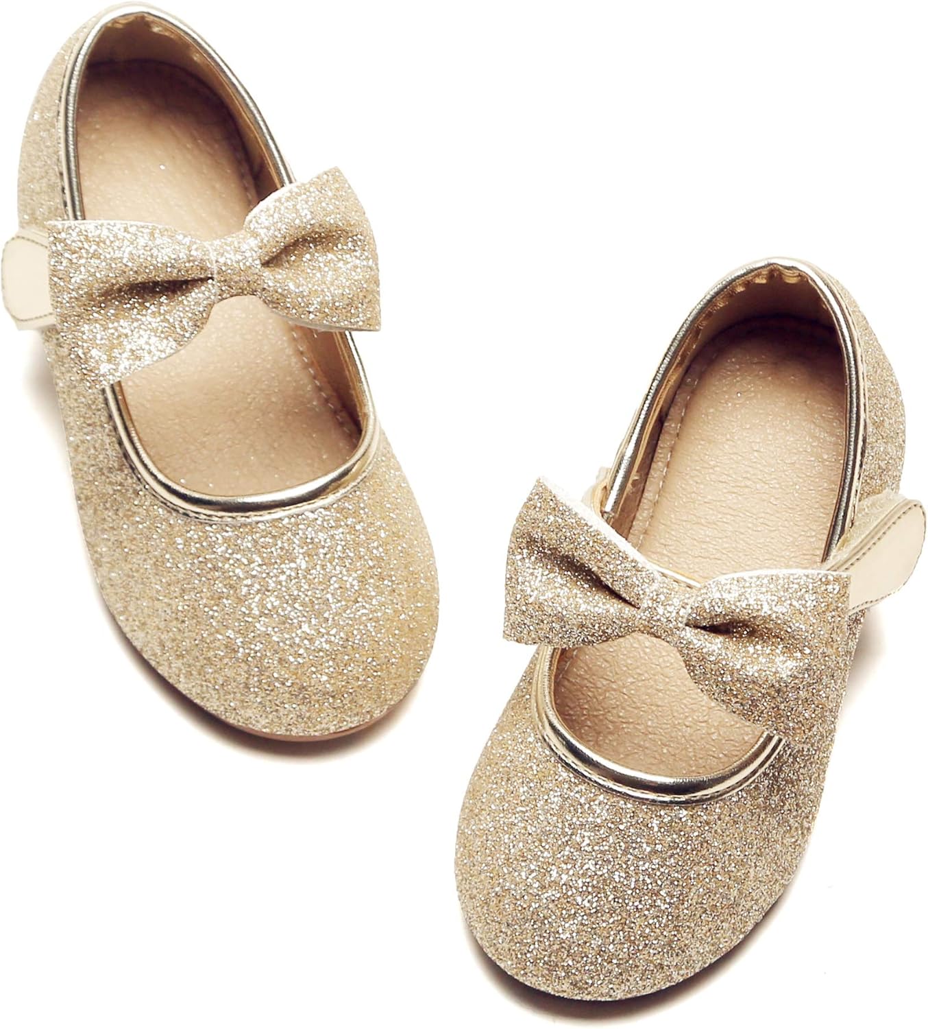childrens gold ballet flats