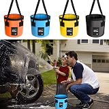 FALEIZHI 12L 20L Folding Water Bucket Portable Collapsible Camping Yellow view 8