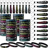 IDREAMBAND 100 Pcs Bible Verse Bracelets Christian Inspirational Bible Keychains –Bulk Religious Keyrings and Bracelets