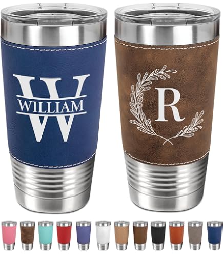 Amazon.com: Personalized Custom Tumblers - Laser Engraved - Insulated Cups  (12oz Coffee Mug, Black) : Home & Kitchen
