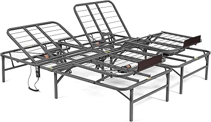 Amazon Com Pragmabed Pragmatic Adjustable Bed Frame Head And Foot California King Gray Furniture Decor Pragmatic Adjustable Bed Frame Head And Foot Split King