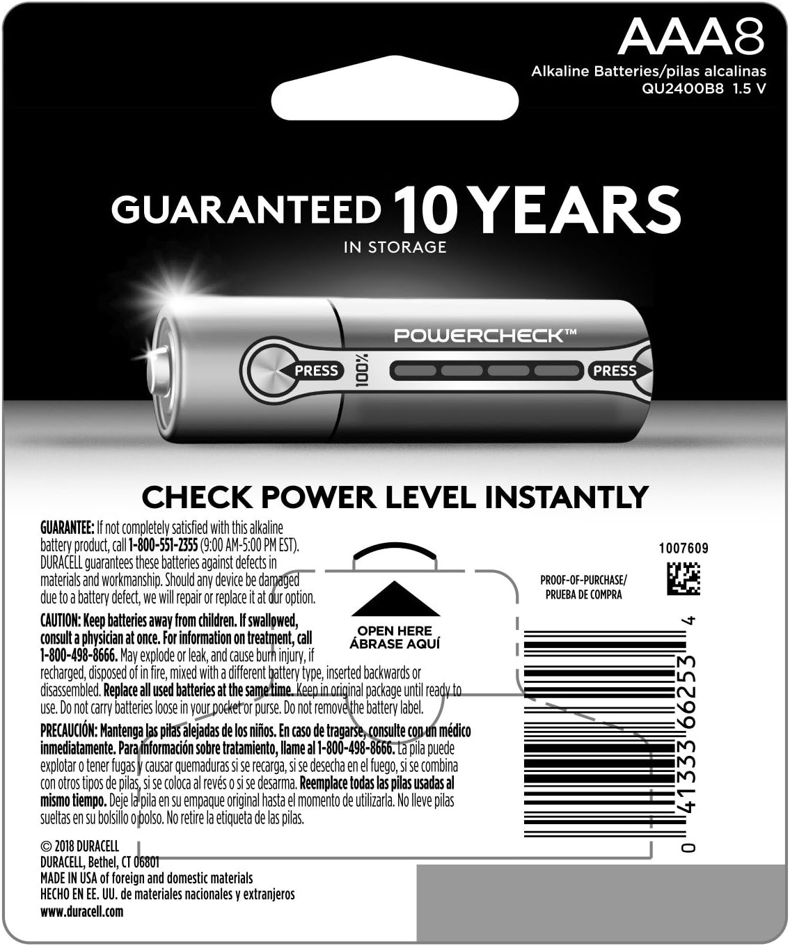 Duracell - Quantum AAA Alkaline Batteries - long lasting, all-purpose Triple A battery for household and business - 20 count: Health & Personal Care