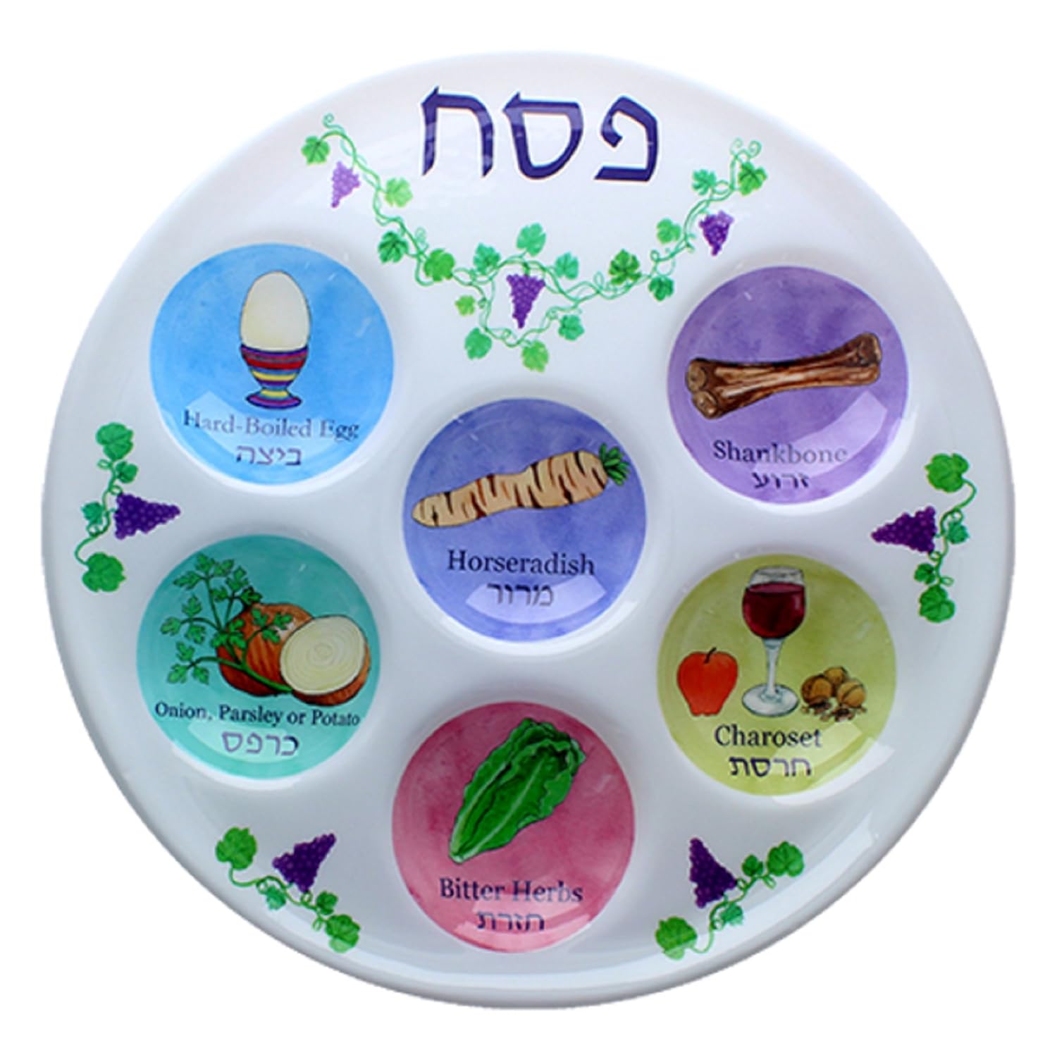 Disposable Plastic Seder Plate for Passover (Pack of 5