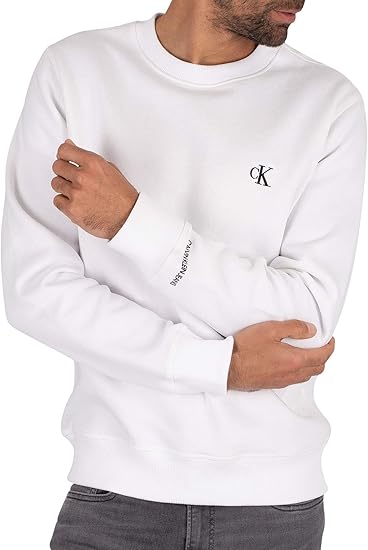 calvin klein white sweater mens