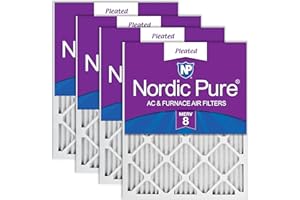 Nordic Pure 20x30x1 MERV 8 Pleated AC Furnace Air Filters 4 Pack