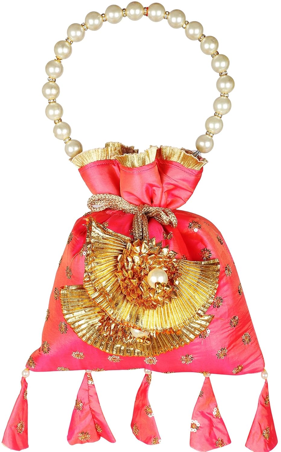 bombay haat women's potli (white, bp0001)