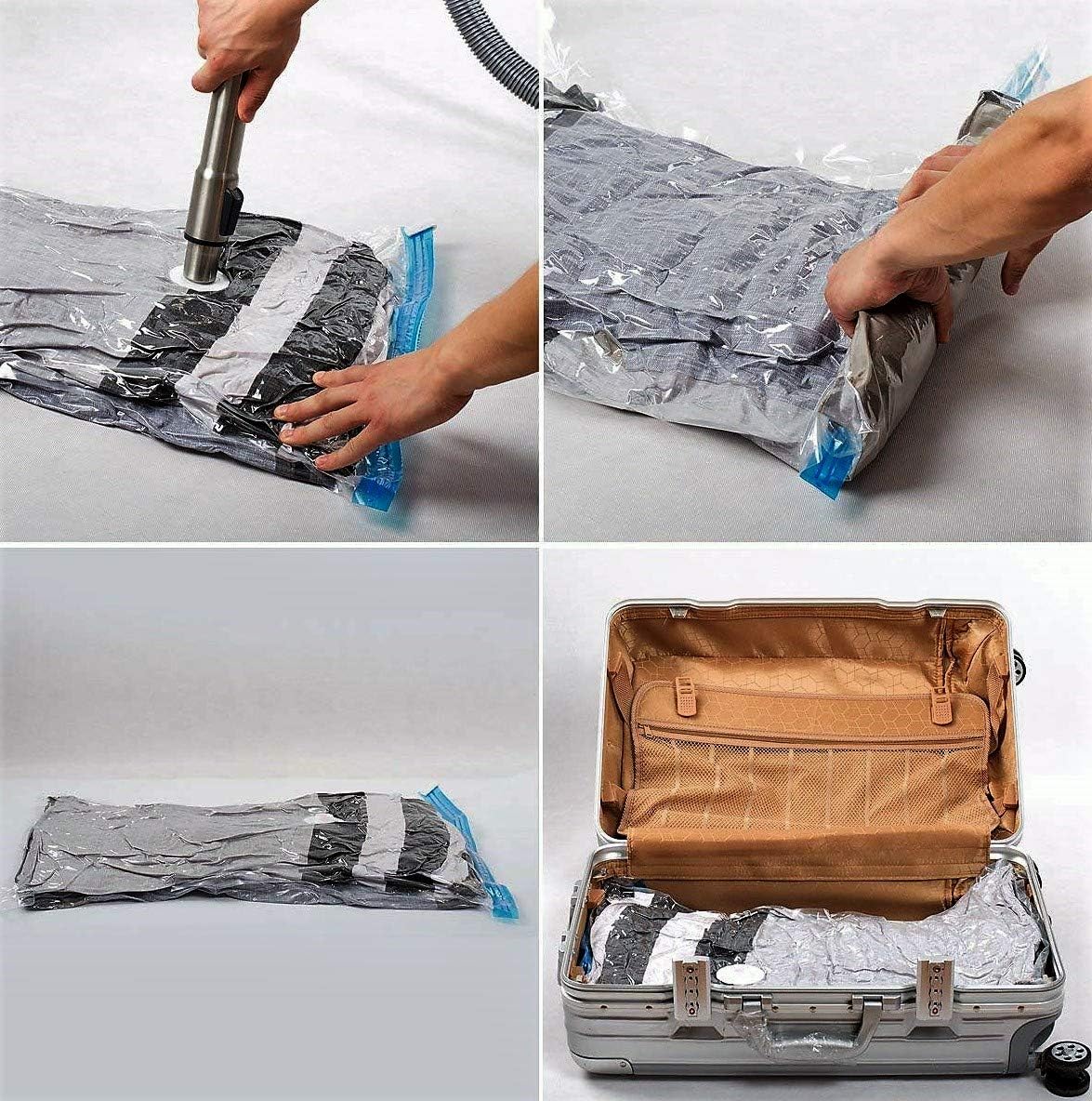 Spacee, Premium Vacuum Storage Bags, Large, Multi Space Saver Bags, Pack of 5, 80% More Compression Than other Bags - Image 5