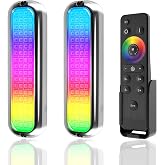 HUSUKU Underwater LED Boat Lights GT10 6000LM 60W 72LED RGB Surface Mount | 7in IP68 Stainless Steel DC12V Wireless Grouping &amp; Auto Sync Marine Color Light Kit, for Yacht Boat Dock Transom Pontoon