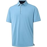 M MAELREG Golf Shirts for Men Short Sleeve Dry Fit Casual Striped Performance Moisture Wicking Collared Mens Polo Shirts