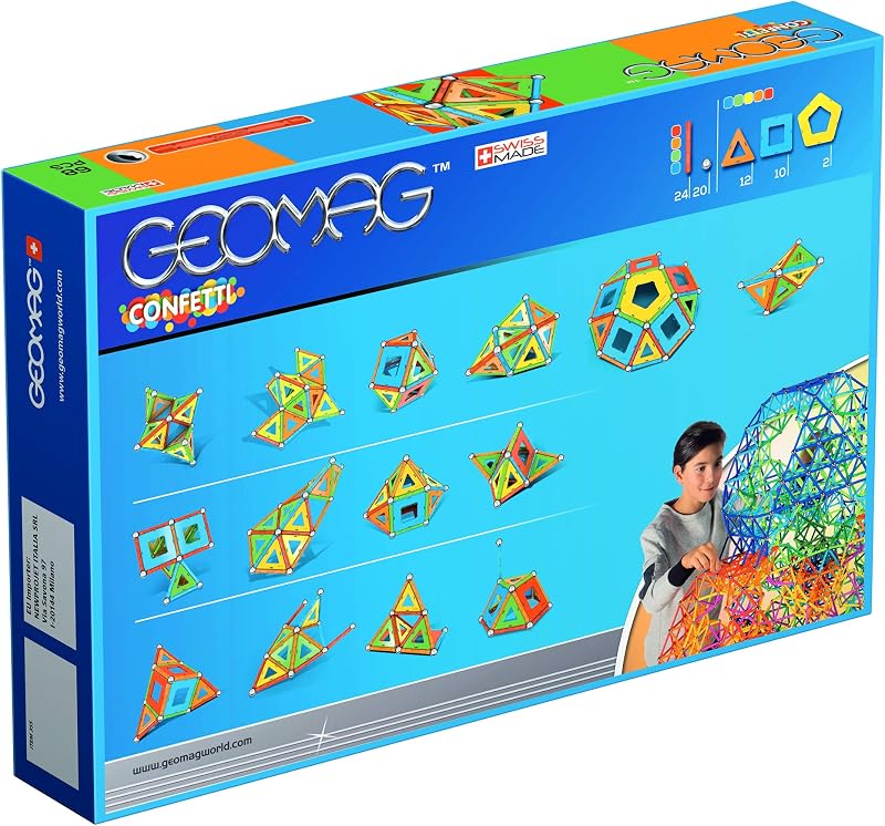 CLASSIC CONFETTI 68 Teile Magnetisches spielzeug für Kinder, Geschenk für Jungen und Mädchen im Alter von 5 6 7 8 9 10 11 12 13 Jahren, magnetische Konstruktionen, Kinderspielzeug