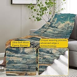 VANZEV Vintage Car Route 66 Blanket, Classic Car