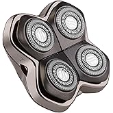 Skull Shaver Forte PRO 4 Head Replacement Blade - Shaver Blade for Wet & Dry Shaving - Rotary Heads Design - Japanese Stainless Steel - Compatible with Pitbull, Palm & Butterfly Kiss Shavers