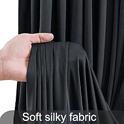 6 Panels Black Backdrop Curtain for Parties Black