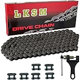 LKSM 420 Chain 132 Link Motorcycle Standard Roller Chain with Chain Breaker 6 Connecting Master Link for 100cc 110cc 125cc Mini ATV Quad Go Kart Scooter