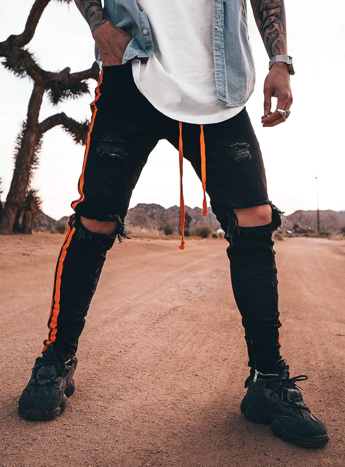 double striped jeans v2