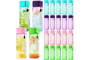 24 Pcs Thank You Water Bottles Bulk 17 oz Employee Appreciation Gifts Reusable Plastic Water Bottle Inspirational Drink Bottl