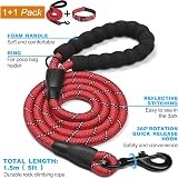 haapaw Reflective Dog Collar with Neoprene Padding Adjustable Nylon view 4
