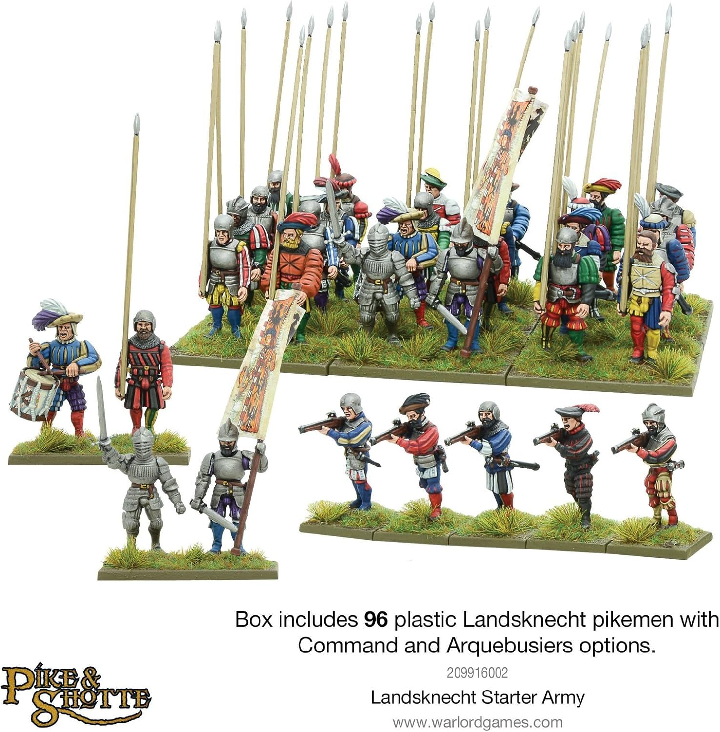 PIKE & SHOTTE Warlord Games, Pike and Shotthe - Landsknecht Starter Army, Wargaming Miniatures É - Image 4