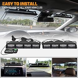 XRIDONSEN Amber Green Emergency Dash Strobe Lights