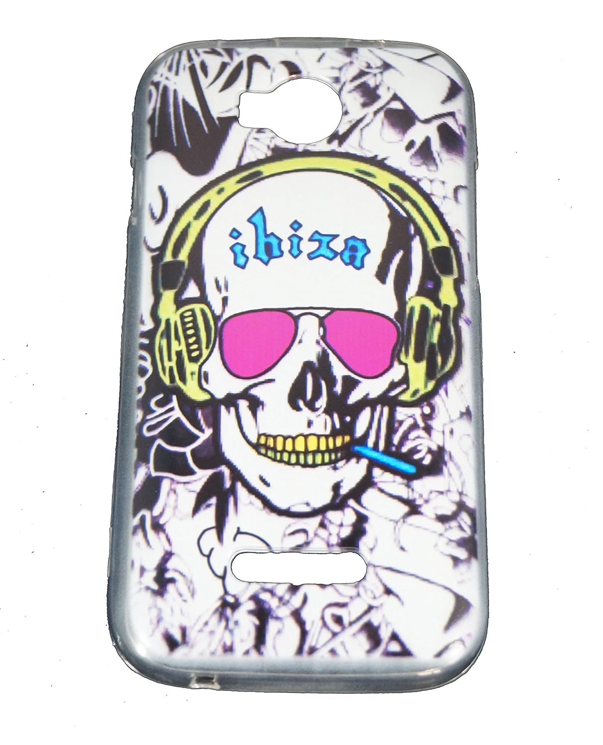 coverstop® Carcasa calavera Ibiza con auriculares gafas sol Music ...