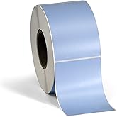 4" X 6" Direct Thermal Perforated Stickers Labels for Shipping Labels, Inventory, and Color Coding - 1000 Per Roll on 3" Core - Compatible with Zebra, Datamax, Sato, Intermec, and More (Blue, 1 Pack)