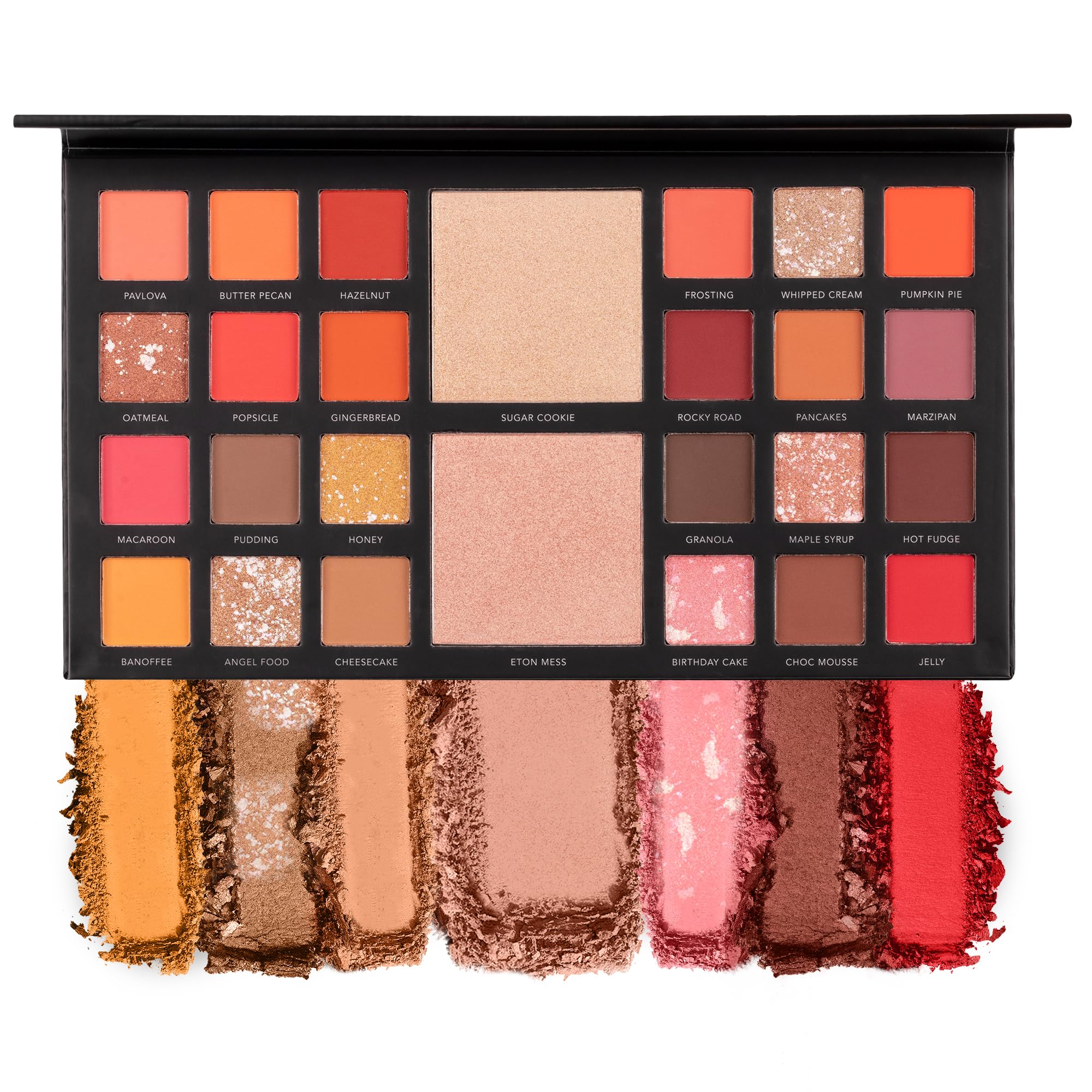 LaRoc Pro Nude Eyeshadow Makeup Palette, 26 Shades - Long Lasting Highly Pigmented Nude and Shimmer Shades - Matte and Glitter Highlighter, Contour & Eye Shadows - Bakery Box