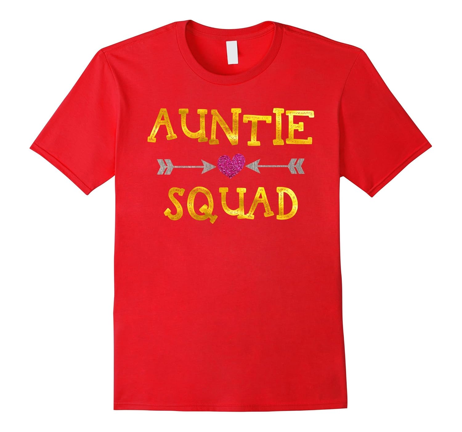 Auntie Squad T-Shirt Gold Aunt Funny Party Gift-Rose