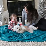 Bedsure Fleece Throw Blanket Teal 130x150 cm Soft Cozy Plush Microfibre view 8