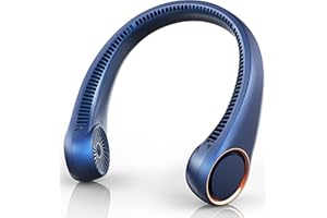 FrSara Portable Bladeless Neck Fan, 4000mAh, USB Charging, 360° Surrounding Air Outlet, Three-speed Adjustable, Quiet, 3 Seconds Rapid Cooling, Good Helper in Summer
