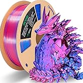 OVV3D PLA Filament 1.75mm, Silk PLA Dual Color 3D Printer Filament, Blue Red Coextrusion Filament, Color Change Every Inch Filament 3D Printing Materials +/-0.02mm, 1kg/2.2lb