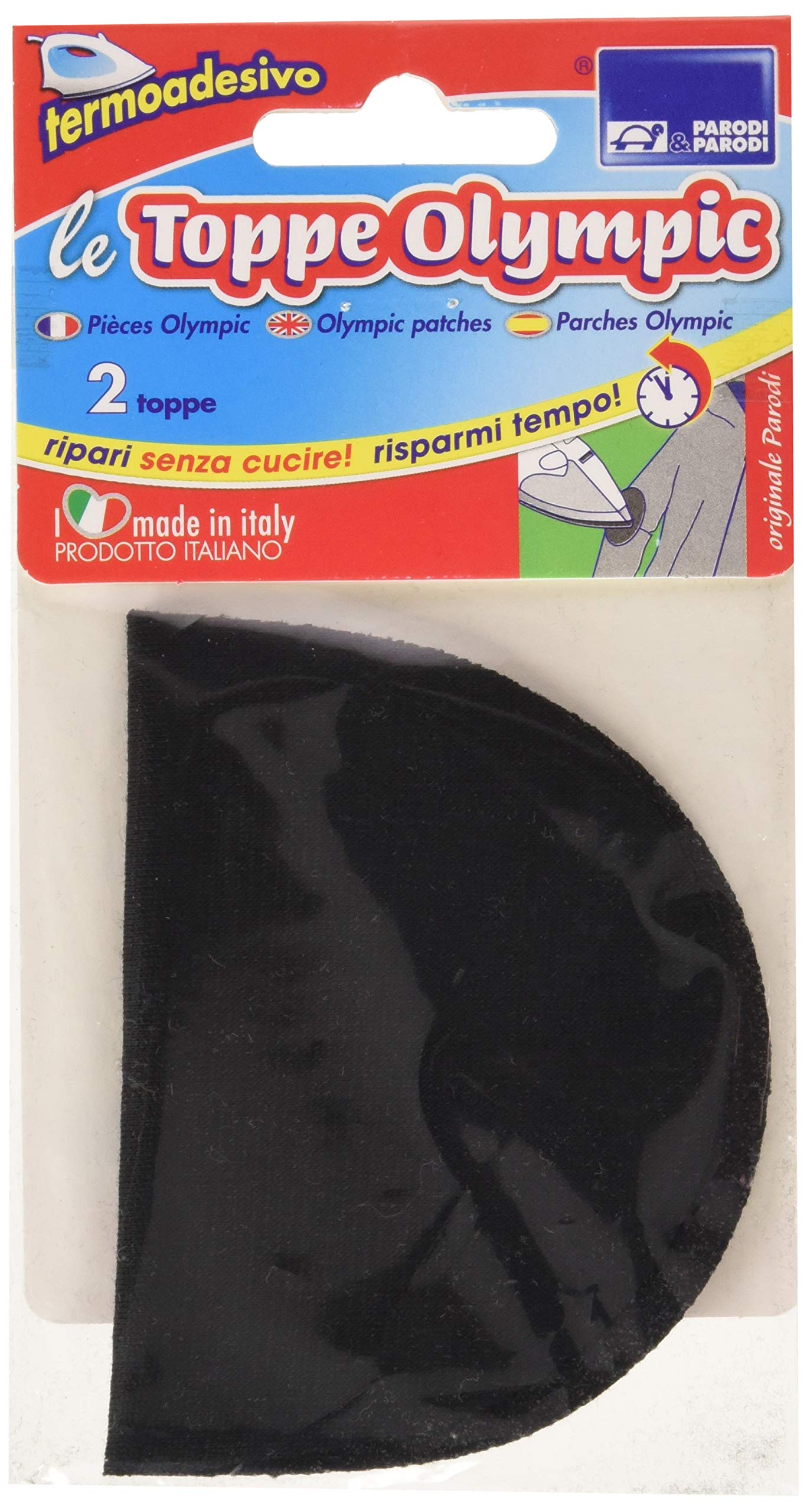 Parodi&Parodi Sewing Patches Olympic, Acrylic, Black, 15x9x0.5cm, 2 Units
